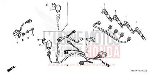 FAISCEAU SECONDAIRE CBR600RR4 de 2004